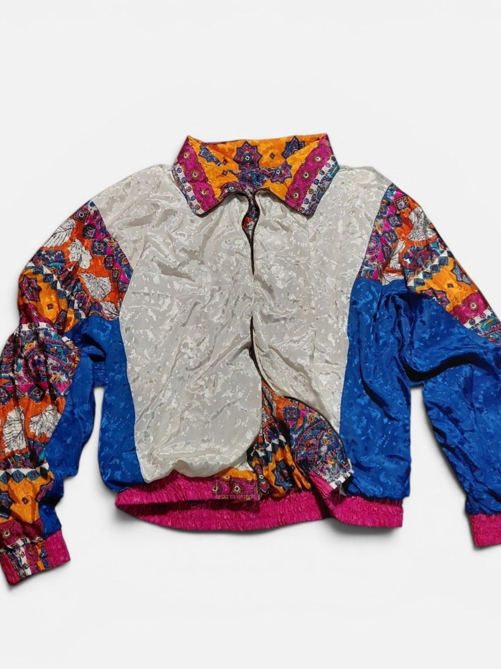 Nouveau Monde Sport Reversible Jacket Womens XL Vintage 80s Colorblock Bomber